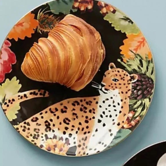 Anthropologie Henriette Cheetah Desert Plate - Picture 2 of 2